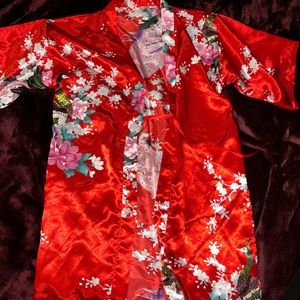 Red Satin Robe